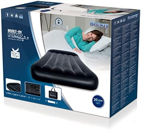 Pripučiamas čiužinys 188x99x30 cm su įmontuotu elektriniu siurbliu Bestway 67556
