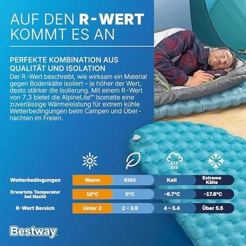 Bestway čiužinys AlpineLite miegmaišiui 183 x 63,5 x 7,5 cm 69613