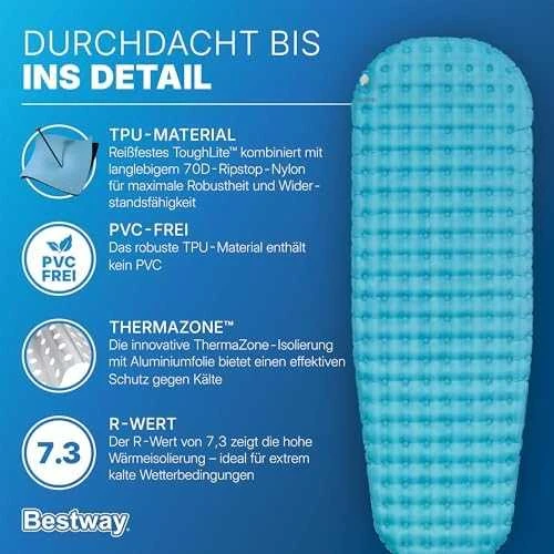 Bestway čiužinys AlpineLite miegmaišiui 183 x 63,5 x 7,5 cm 69613