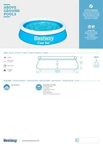Bestway baseinas Fast Set 183x51cm (57392)