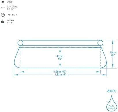 Bestway baseinas Fast Set 183x51cm (57392)