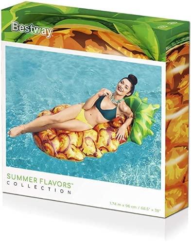 BESTWAY pripučiamas čiužinys Pineapple, 1.74m x 0.96m, 43310