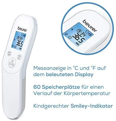 Bekontaktis termometras Beurer FT 85