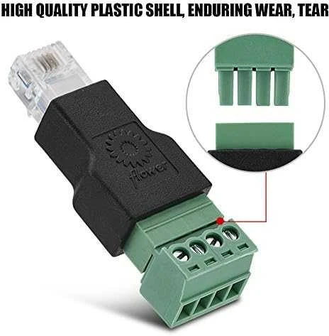 RJ45 adapteris su gnybtų bloku