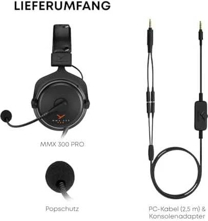 Beyerdynamic MMX 300 Pro Laidinės žaidimų ausinės | Closed-Back | 3.5 mm, Juodos spalvos