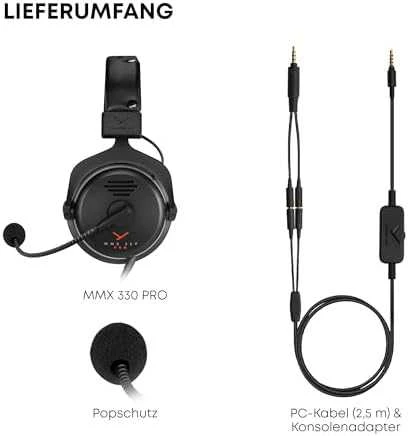 Beyerdynamic MMX 330 Pro Laidinės žaidimų ausinės | Open-Back | Juoda | 3.5 mm