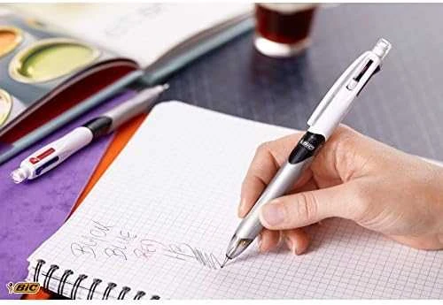 Bic Tušinukas 4 Spalvos, tušinukas (3 spalvos) + pieštukas (1 spalva), pakuotėje 12 vnt