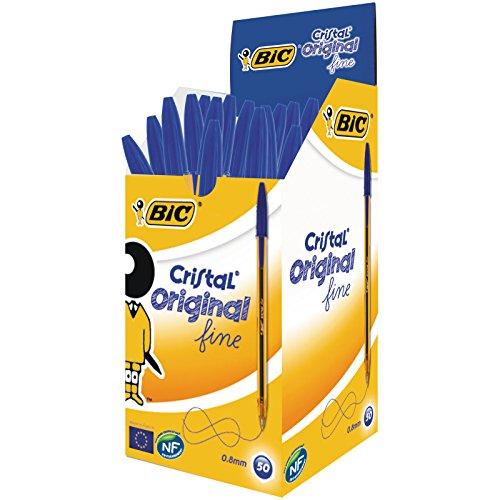 Tušinukai BiC Cristal Fine 0.8mm, mėlyni, 50 vnt