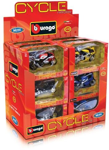 BBURAGO 1/18 motociklas, asort., 18-51030
