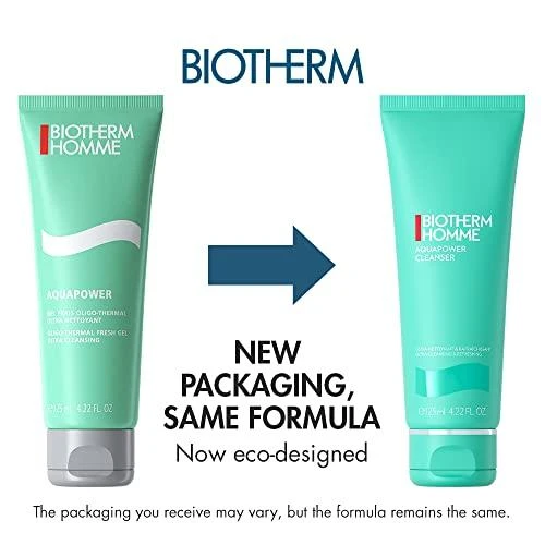 Biotherm Homme Aquapower Oligo-Thermal Fresh Gel veido prausiklis vyrams, 125 ml