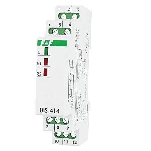 F&F BIS-414-PRZEK.BISTAB230V~,2X10A,TH35