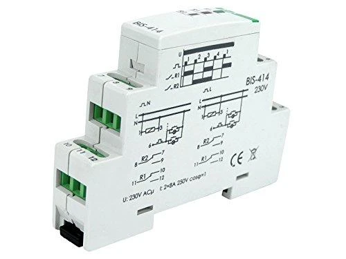 F&F BIS-414-PRZEK.BISTAB230V~,2X10A,TH35