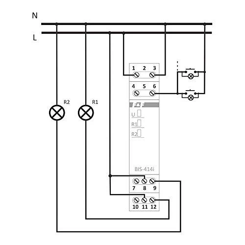 F&F BIS-414-PRZEK.BISTAB230V~,2X10A,TH35