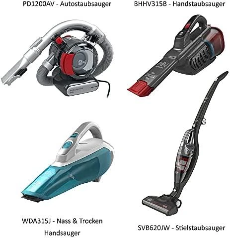 Black & Decker Juodas & Decker automobilinis dulkių siurblys Juodas+DECKER PD1200AV (pilkos spalvos)