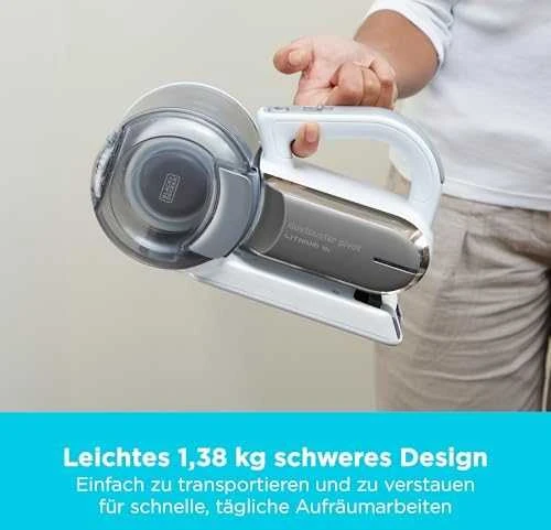 Dulkių siurblys Black & Decker Juodas & Decker Vacuum cleaner bagless, handheld Juodas & Decker Pivot PV1820L-QW (35W, baltos spalvos)