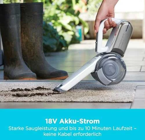 Dulkių siurblys Black & Decker Juodas & Decker Vacuum cleaner bagless, handheld Juodas & Decker Pivot PV1820L-QW (35W, baltos spalvos)