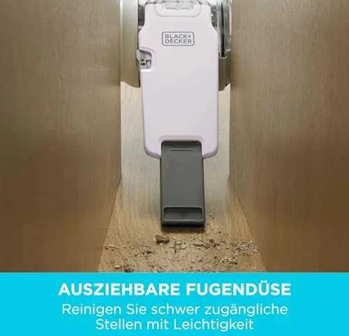 Dulkių siurblys Black & Decker Juodas & Decker Vacuum cleaner bagless, handheld Juodas & Decker Pivot PV1820L-QW (35W, baltos spalvos)