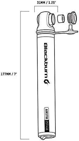 Blackburn rankinis siurblys Airstik 2 Stage HP HV 160psi grafitas (BBN-7085513)