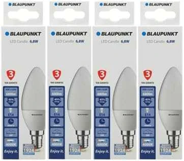 Blaupunkt LED Lamp E14, 4pcs | 6.8 W | Natural Baltas