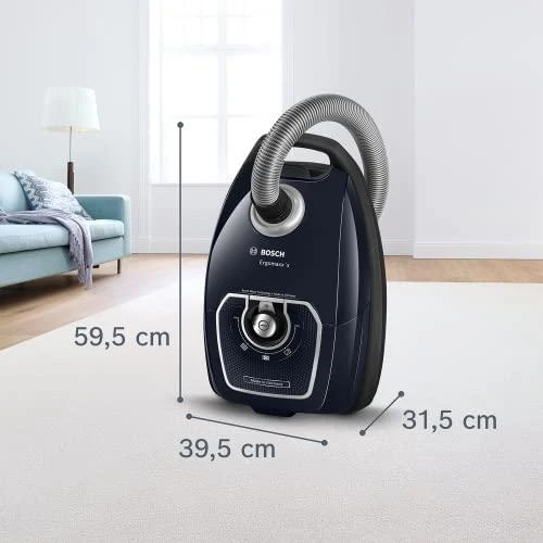 Bosch Dulkių siurblys su maišeliu, Ergomaxx'x, Mėlyna BGB7X420