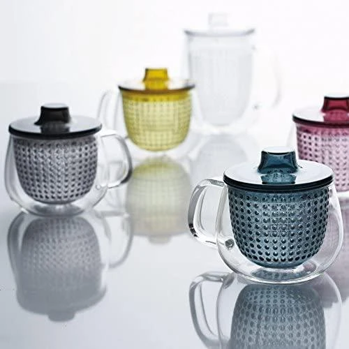 Secret De Gourmet KINTO - UNITEA Unimug - Puodelis su arbatos sieteliu 350ml Skaidrus