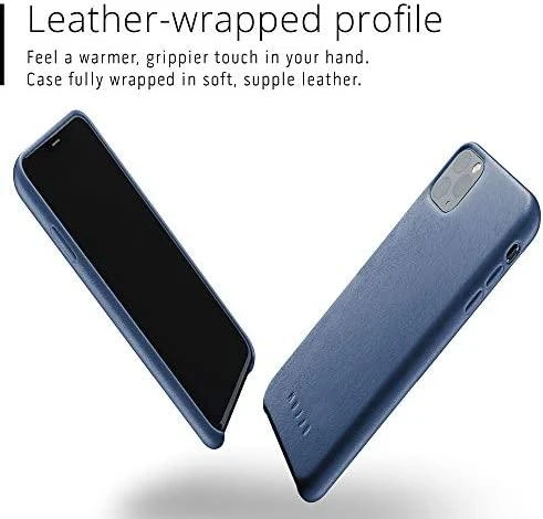 Mujjo Odinis dėklas for iPhone 11 Pro Max - Monaco Mėlyna