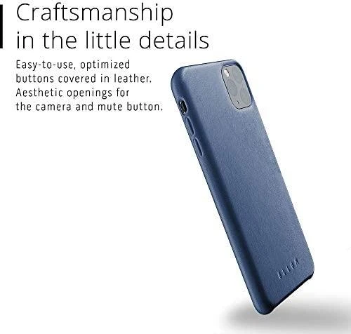 Mujjo Odinis dėklas for iPhone 11 Pro Max - Monaco Mėlyna