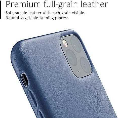 Mujjo Odinis dėklas for iPhone 11 Pro Max - Monaco Mėlyna