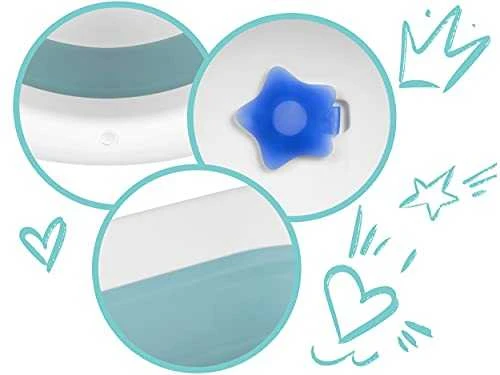Ricokids Sulankstoma kūdikio vonelė su termometru ir pagalvėle