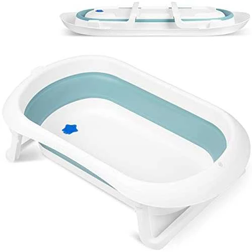 Ricokids Sulankstoma kūdikio vonelė su termometru ir pagalvėle