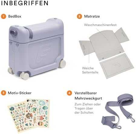 Kelioninis Stokke JetKids BedBox – vaikiškas lagaminas su lovos funkcija | Arctic Mėlyna