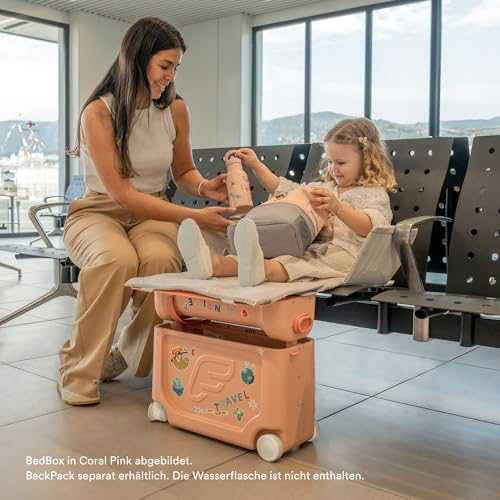 Kelioninis Stokke JetKids BedBox – vaikiškas lagaminas su lovos funkcija | Arctic Mėlyna