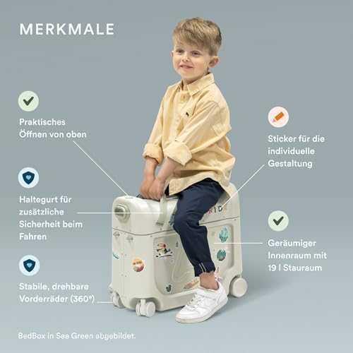 Kelioninis Stokke JetKids BedBox – vaikiškas lagaminas su lovos funkcija | Arctic Mėlyna