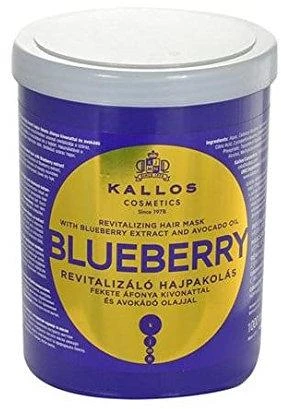 Sausų dažytų plaukų kaukė Kallos BLUEBERRY Revitalizing Hair Mask 1000 ml