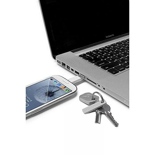 BlueLounge KII raktas microUSB įkroviklis baltas (KI-MC-WH)
