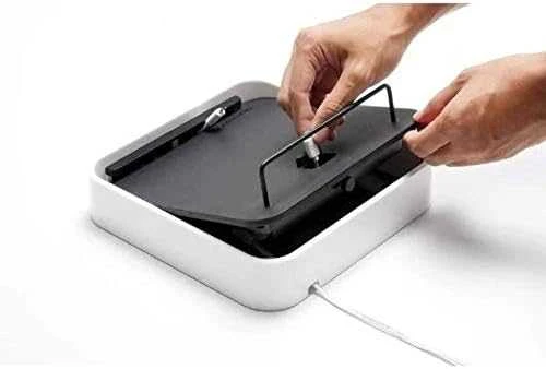 Bluelounge Sanctuary4 doko stotelė su USB įkroviklis 4 baltiems įrenginiams