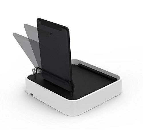 Bluelounge Sanctuary4 doko stotelė su USB įkroviklis 4 baltiems įrenginiams