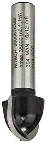 Bosch Dvipusė pusapvalė freza H R=8 mm, l=13 mm,kotas 8mm