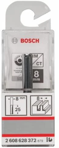 Bosch Pirštinė freza HM B=8 mm, l=25 mm,kotas 8mm