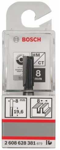 Bosch Pirštinė freza HM B=8 mm, l=20 mm,kotas 8mm