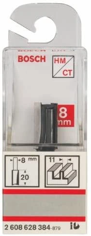 Bosch Pirštinė freza HM B=11mm, l=20 mm,kotas 8mm