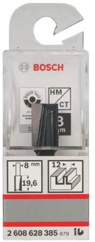 Bosch Pirštinė freza HM B=12mm, l=20 mm,kotas 8mm