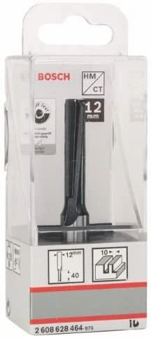 Bosch Pirštinė freza D=10 mm L=40 mm, kotas 12 mm