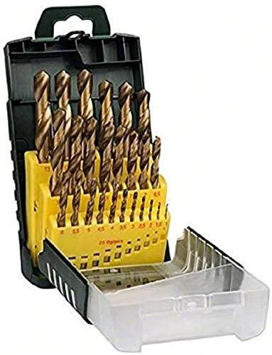 Grąžtas Bosch HSS-TiN komplektas 25 dalių 1-13mm
