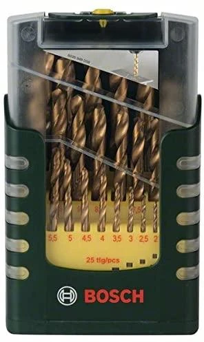 Grąžtas Bosch HSS-TiN komplektas 25 dalių 1-13mm