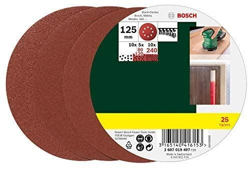 Bosch Šlif.pop. D 125 mm, 25vnt