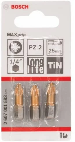 Bosch Suktuvo antgaliai Pz 2 3 vnt, MAXgrip