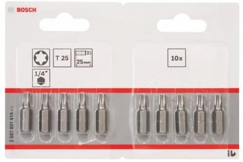 Bosch Torx antgalis T25, l=25mm 10 vnt, Extra Hart