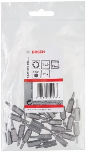 Bosch Torx antgalis T10, l=25 25 vnt. Extra hard