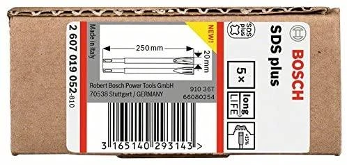 Bosch SDS plus kaltų komplektas 5 vnt., 20x250 mm
